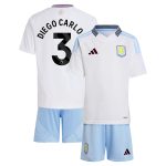 Aston Villa Shirts - aston villa adidas away mini kit 2024-25 with diego carlos 3 printing Collection of Official Fan Gear