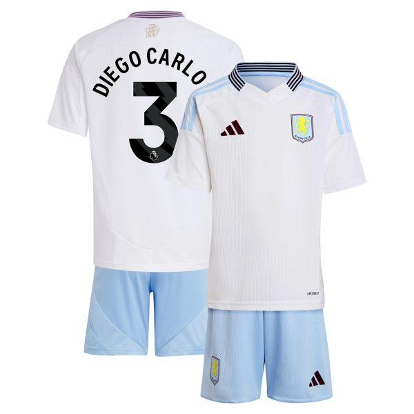 Aston Villa Shirts - aston villa adidas away mini kit 2024-25 with diego carlos 3 printing Collection of Official Fan Gear