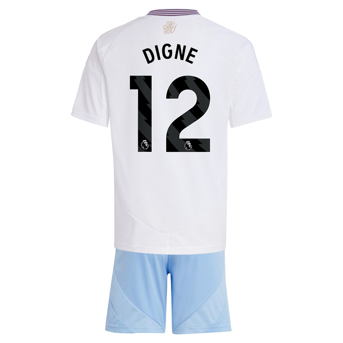 Aston Villa Shirts - aston villa adidas away mini kit 2024-25 with digne 12 printing Collection of Official Fan Gear