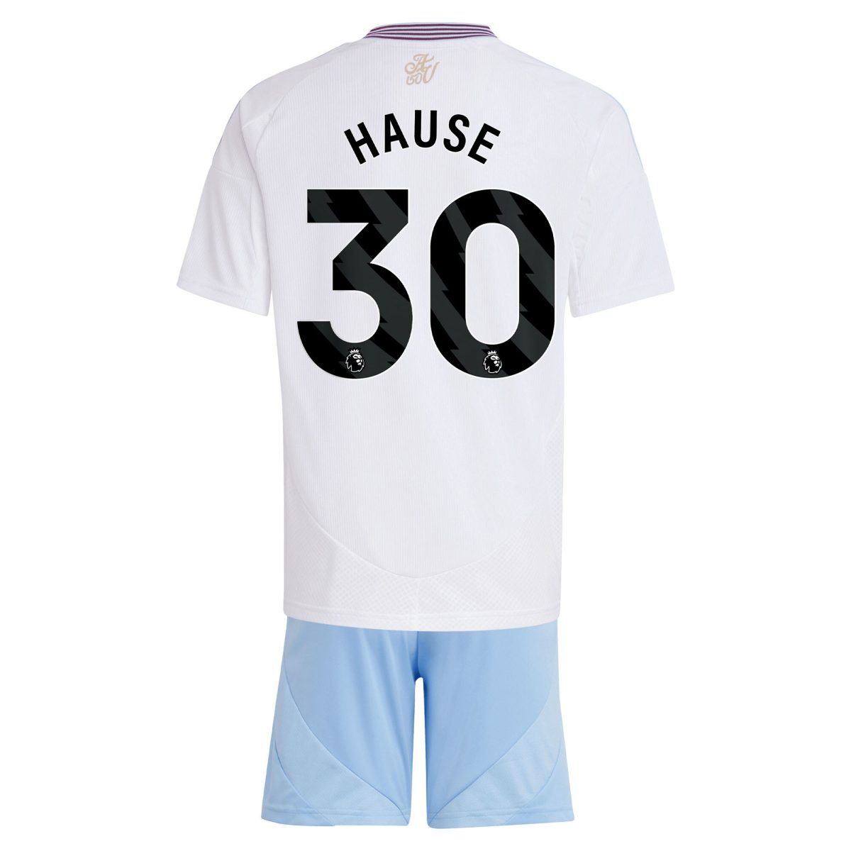 Aston Villa Shirts - aston villa adidas away mini kit 2024-25 with hause 30 printing Collection of Official Fan Gear
