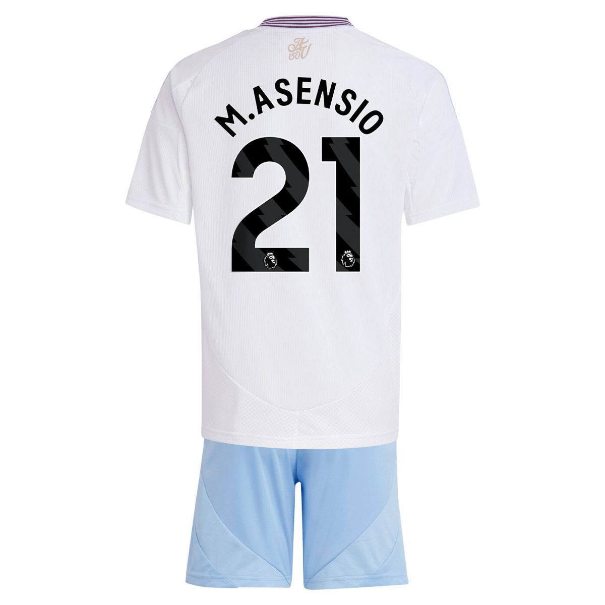 Aston Villa Shirts - aston villa adidas away mini kit 2024-25 with m.asensio 21 printing Collection of Official Fan Gear