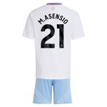 Aston Villa Shirts - aston villa adidas away mini kit 2024-25 with m.asensio 21 printing Collection of Official Fan Gear