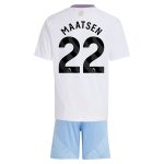 Aston Villa Shirts - aston villa adidas away mini kit 2024-25 with maatsen 22 printing Collection of Official Fan Gear