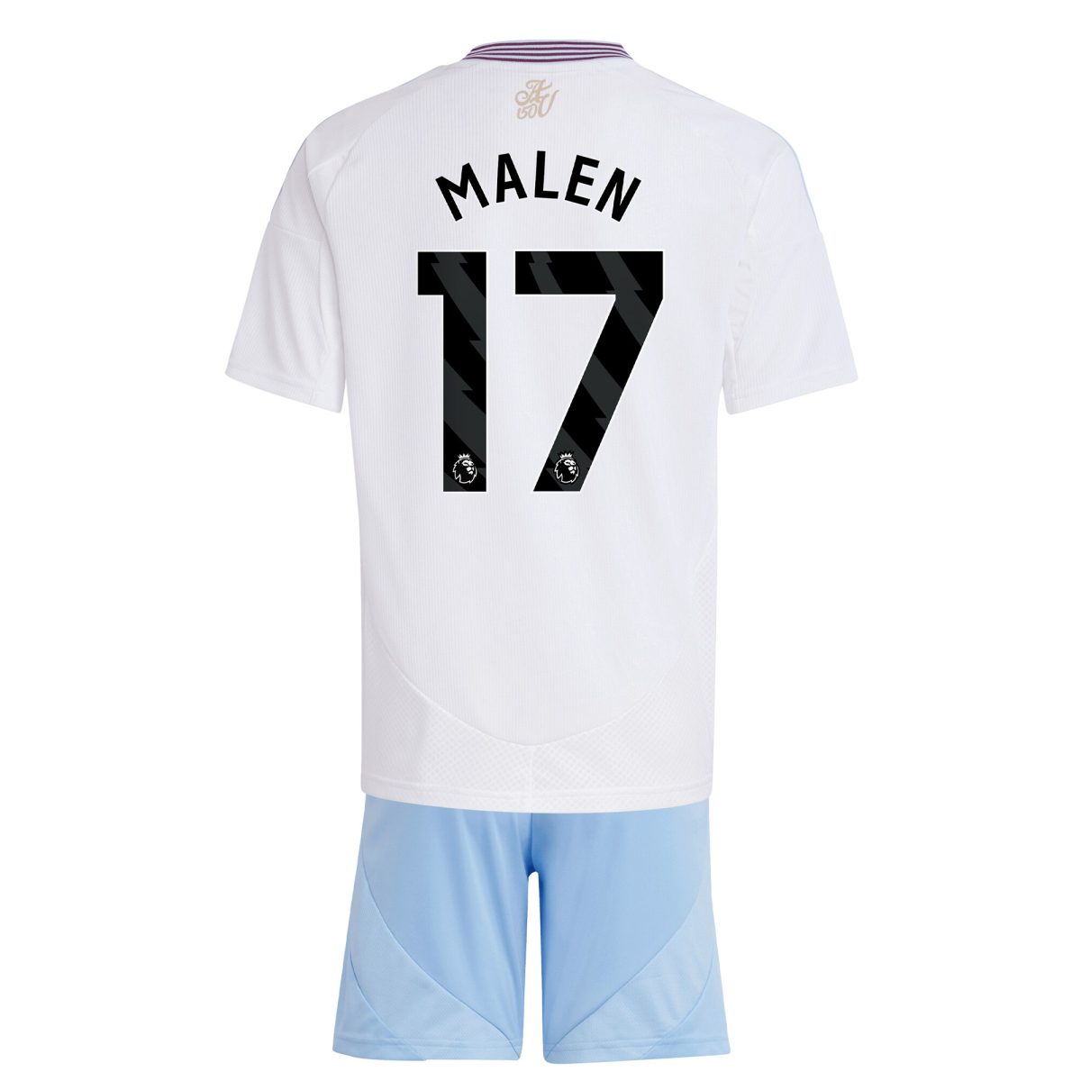 Aston Villa Shirts - aston villa adidas away mini kit 2024-25 with malen 17 printing Collection of Official Fan Gear