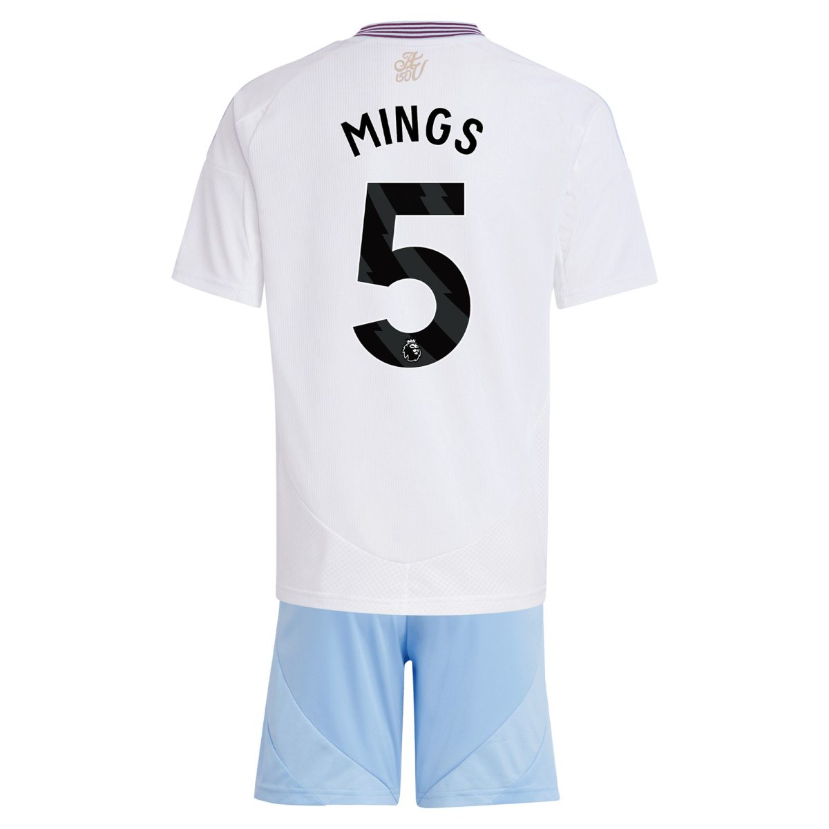 Aston Villa Shirts - aston villa adidas away mini kit 2024-25 with mings 5 printing Collection of Official Fan Gear