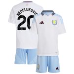 Aston Villa Shirts - aston villa adidas away mini kit 2024-25 with nedeljković 20 printing Collection of Official Fan Gear