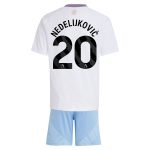 Aston Villa Shirts - aston villa adidas away mini kit 2024-25 with nedeljković 20 printing Collection of Official Fan Gear
