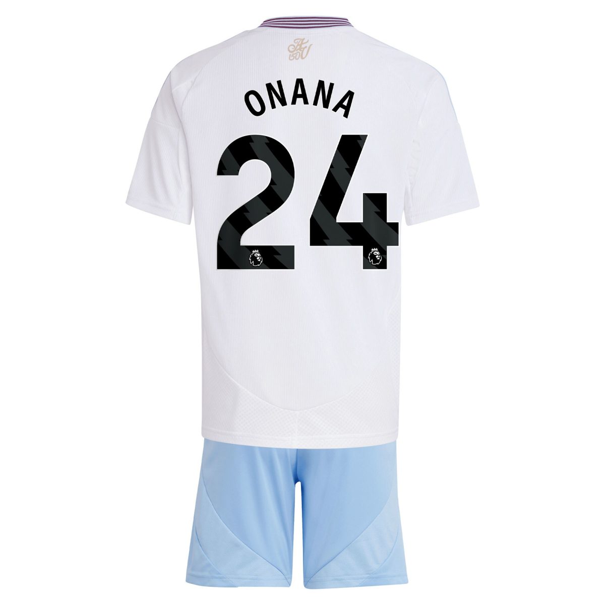 Aston Villa Shirts - aston villa adidas away mini kit 2024-25 with onana 24 printing Collection of Official Fan Gear