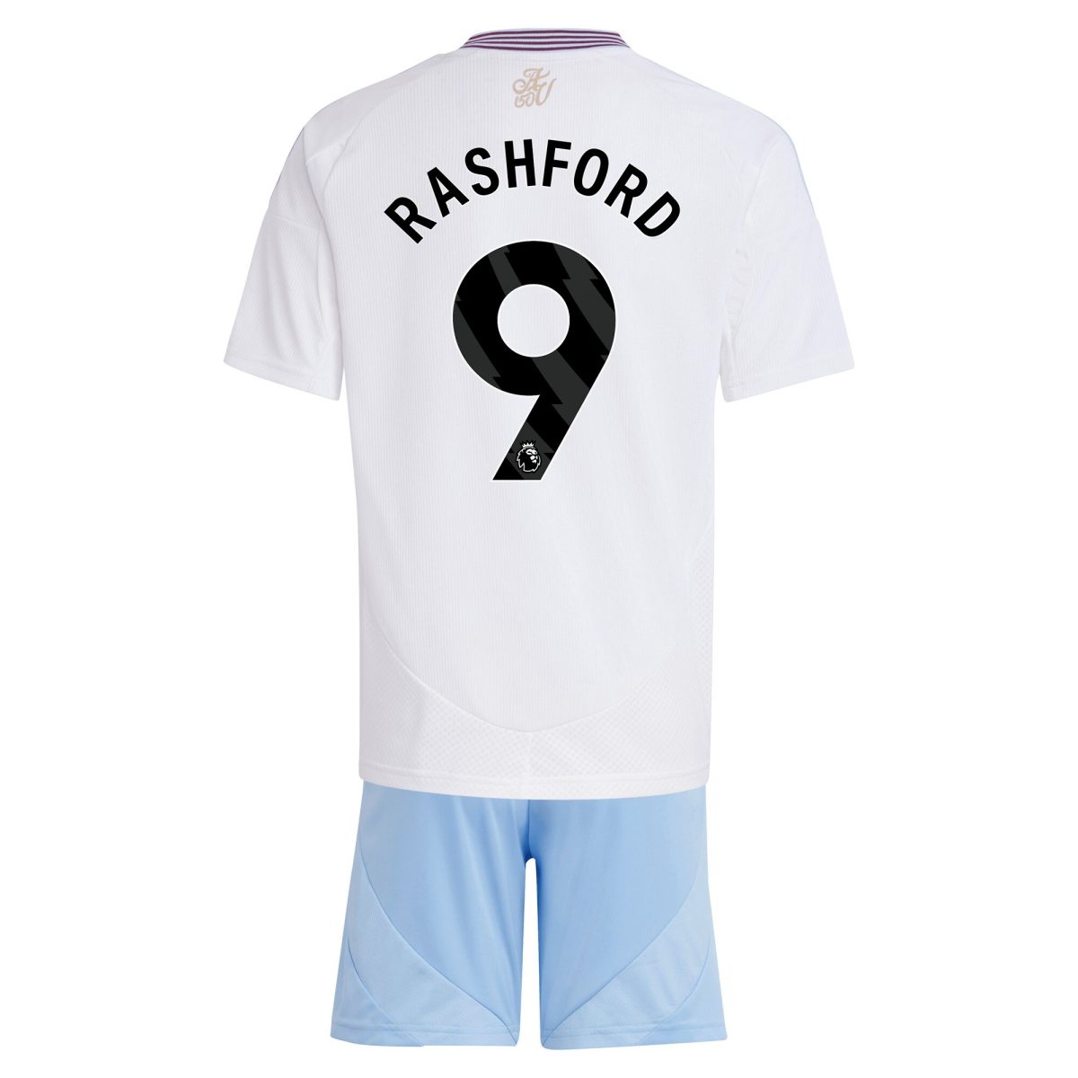 Aston Villa Shirts - aston villa adidas away mini kit 2024-25 with rashford 9 printing Collection of Official Fan Gear