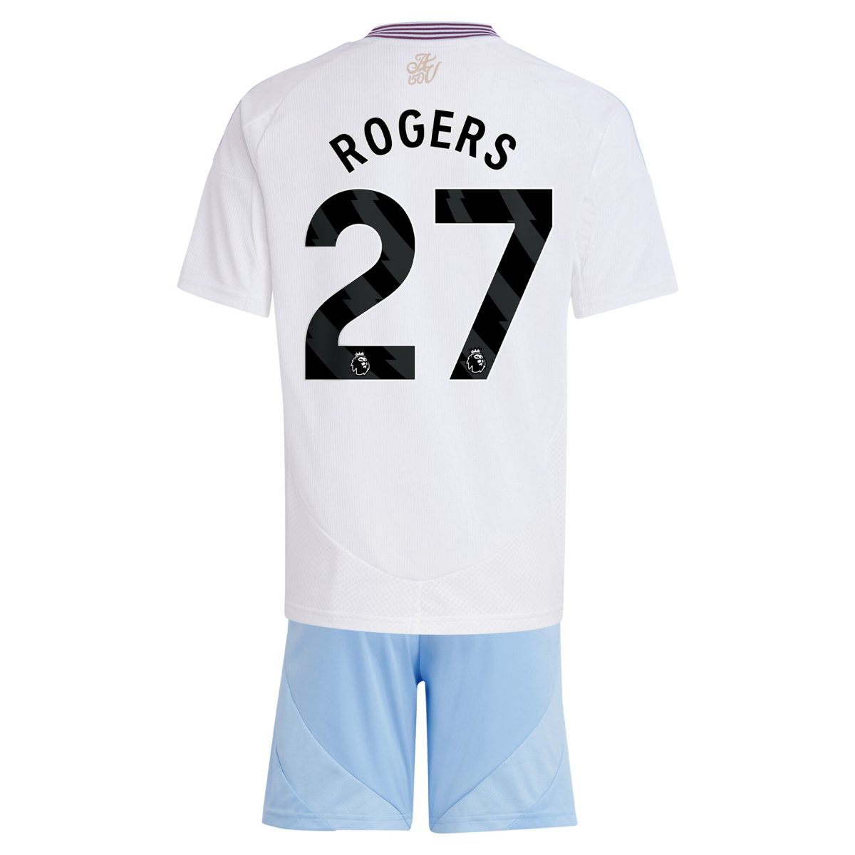Aston Villa Shirts - aston villa adidas away mini kit 2024-25 with rogers 27 printing Collection of Official Fan Gear