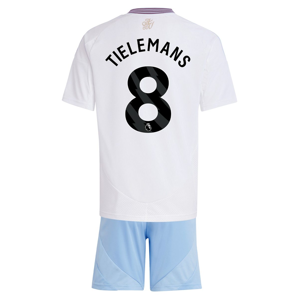 Aston Villa Shirts - aston villa adidas away mini kit 2024-25 with tielemans 8 printing Collection of Official Fan Gear