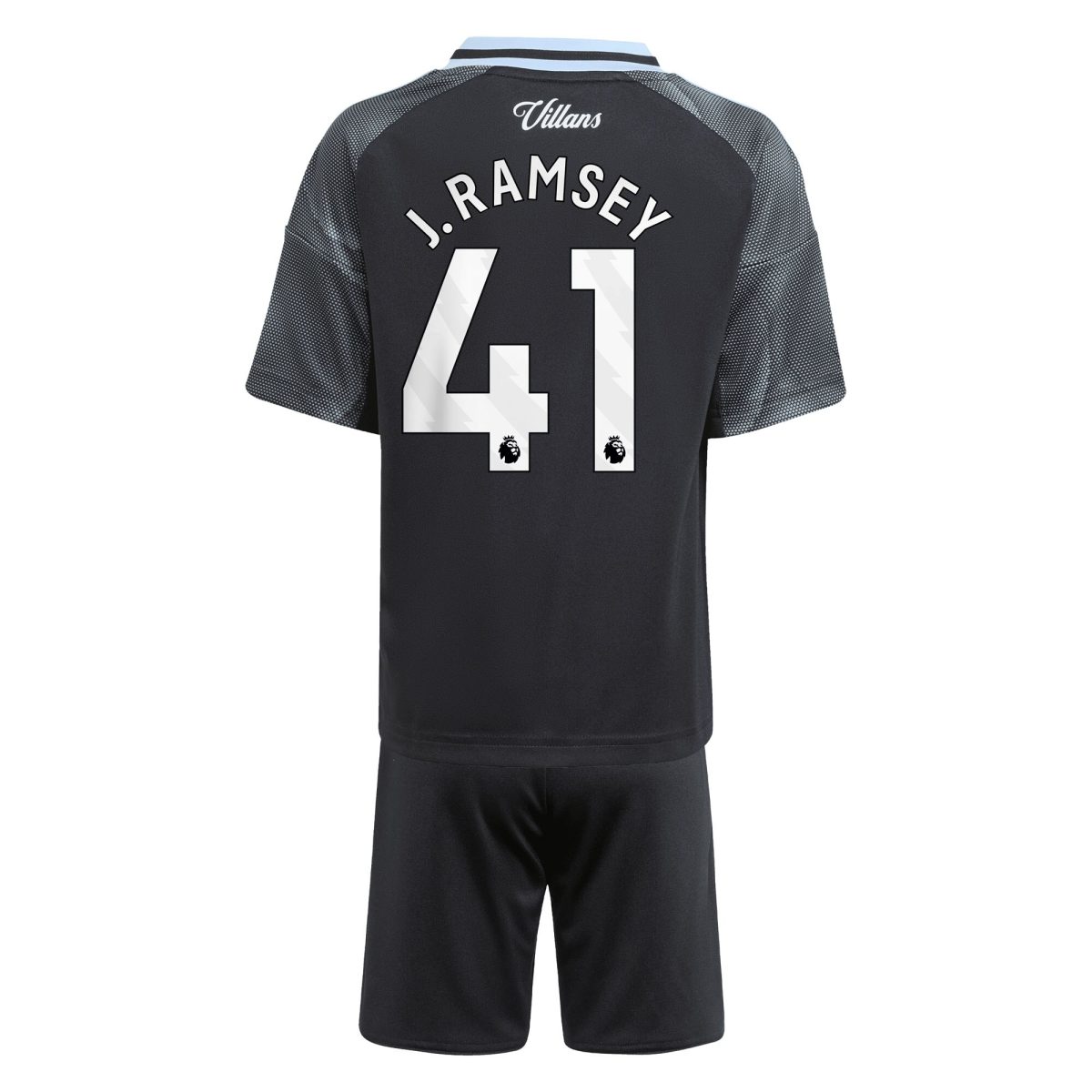 Aston Villa Shirts - aston villa adidas away mini kit 2025-26 with j. ramsey 41 printing Collection of Official Fan Gear