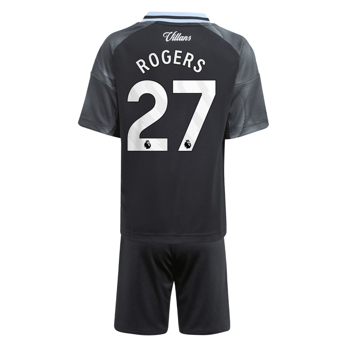Aston Villa Shirts - aston villa adidas away mini kit 2025-26 with rogers 27 printing Collection of Official Fan Gear