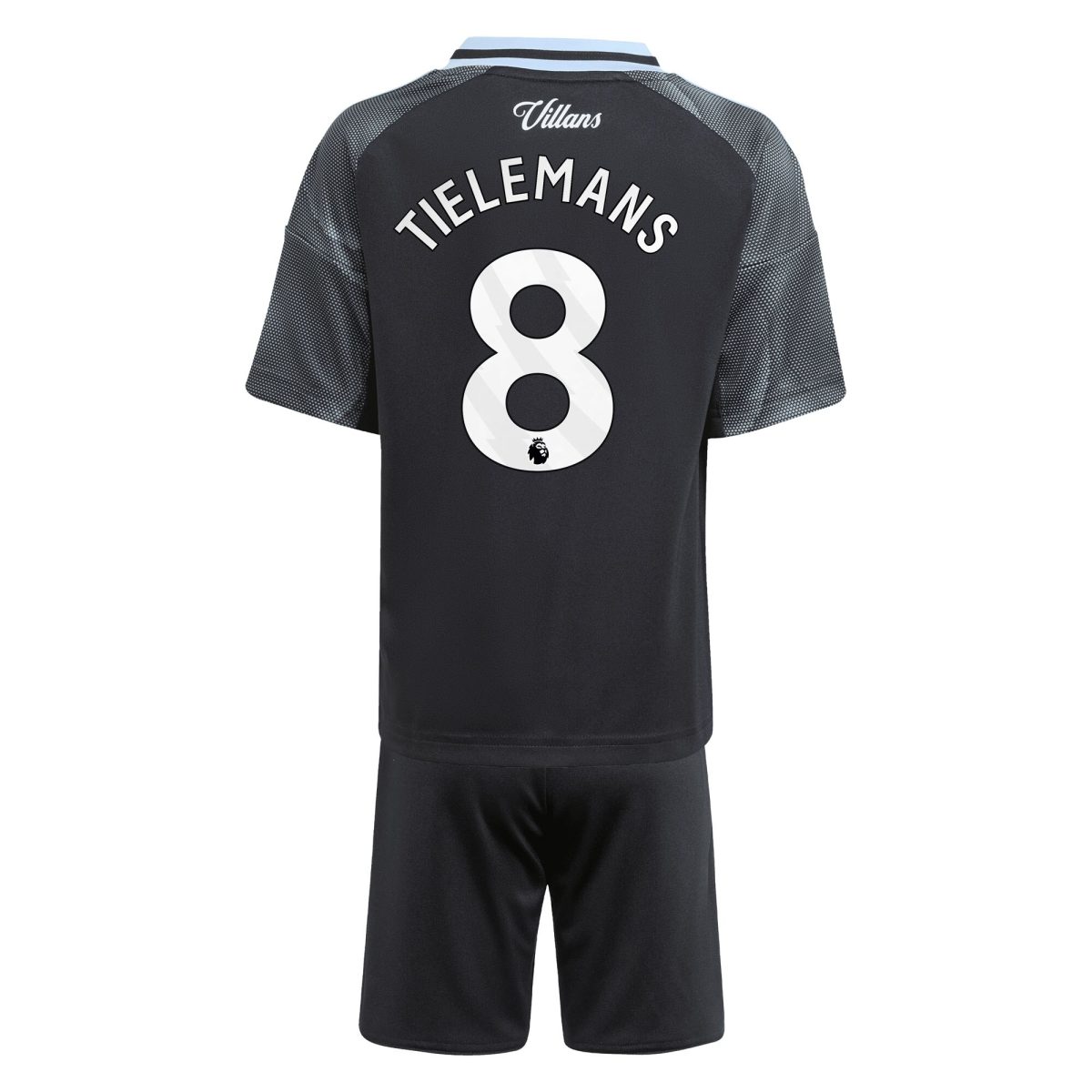 Aston Villa Shirts - aston villa adidas away mini kit 2025-26 with tielemans 8 printing Collection of Official Fan Gear