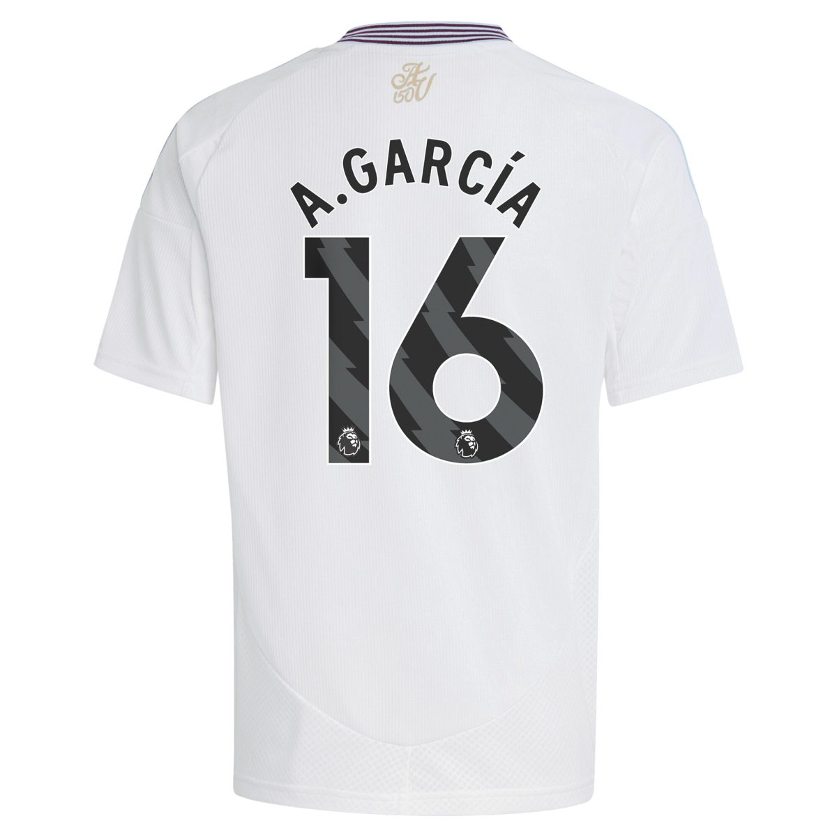 Aston Villa Shirts - aston villa adidas away shirt 2024-25 – kids with a.garcía 16 printing Collection of Official Fan Gear