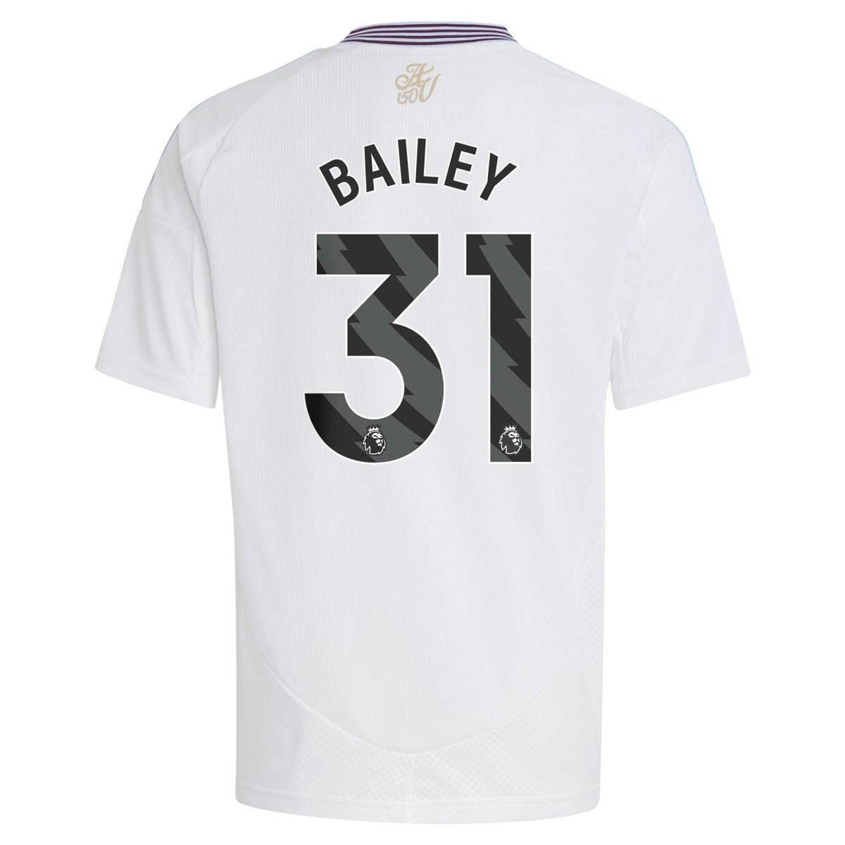 Aston Villa Shirts - aston villa adidas away shirt 2024-25 – kids with bailey 31 printing Collection of Official Fan Gear