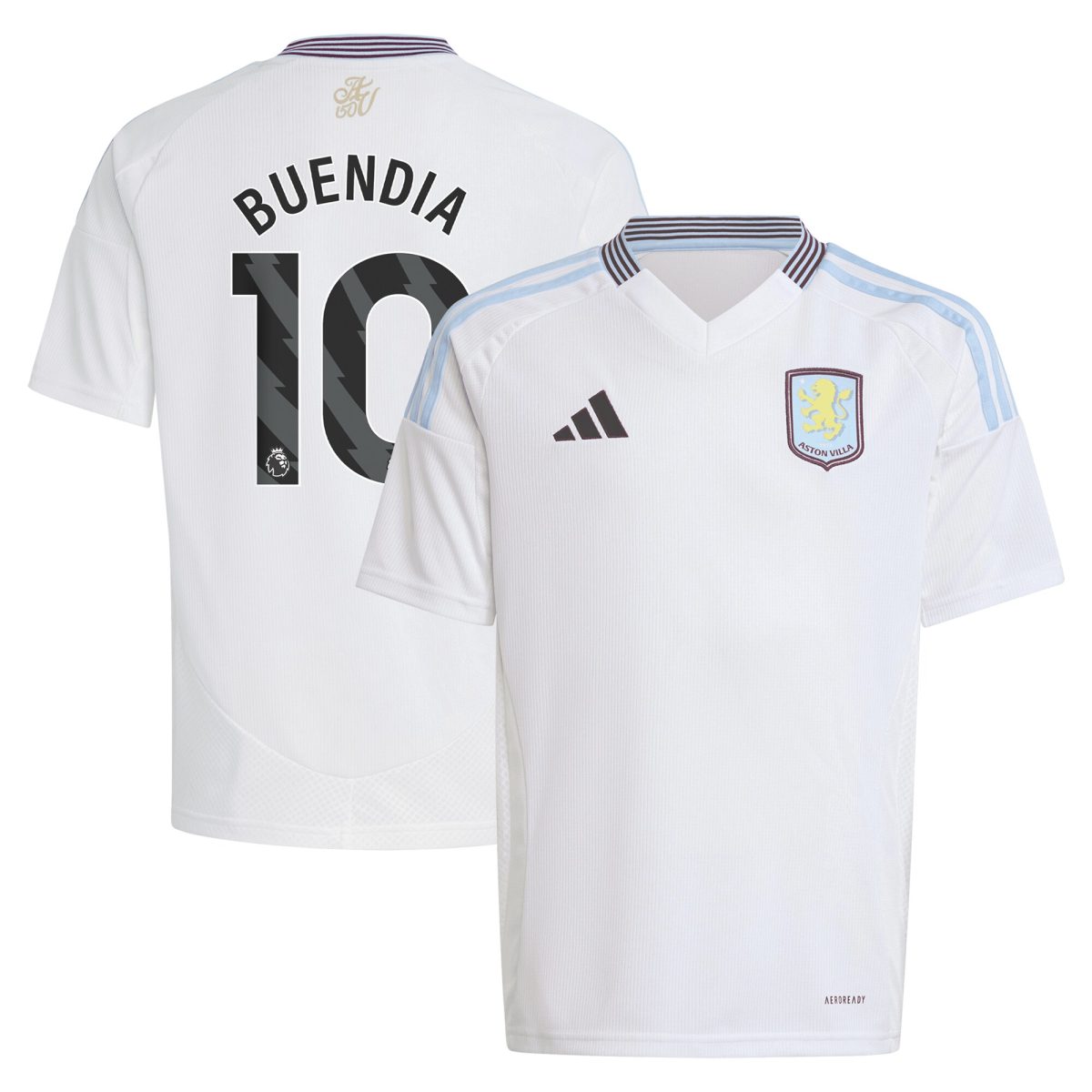 Aston Villa Shirts - aston villa adidas away shirt 2024-25 – kids with buendia 10 printing Collection of Official Fan Gear