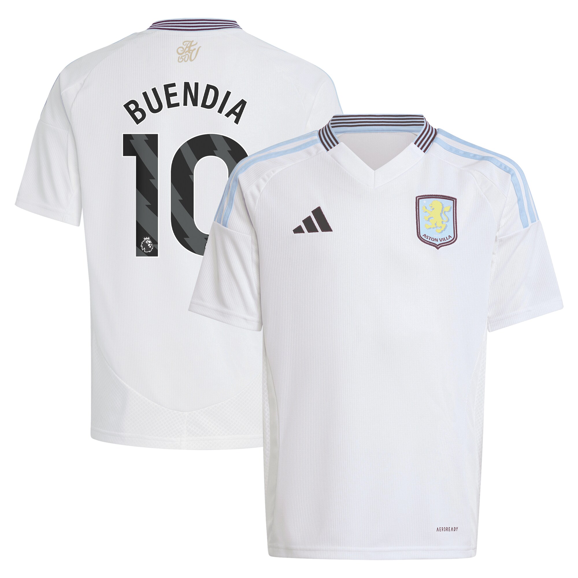 Aston Villa Shirts - aston villa adidas away shirt 2024-25 – kids with buendia 10 printing Collection of Official Fan Gear