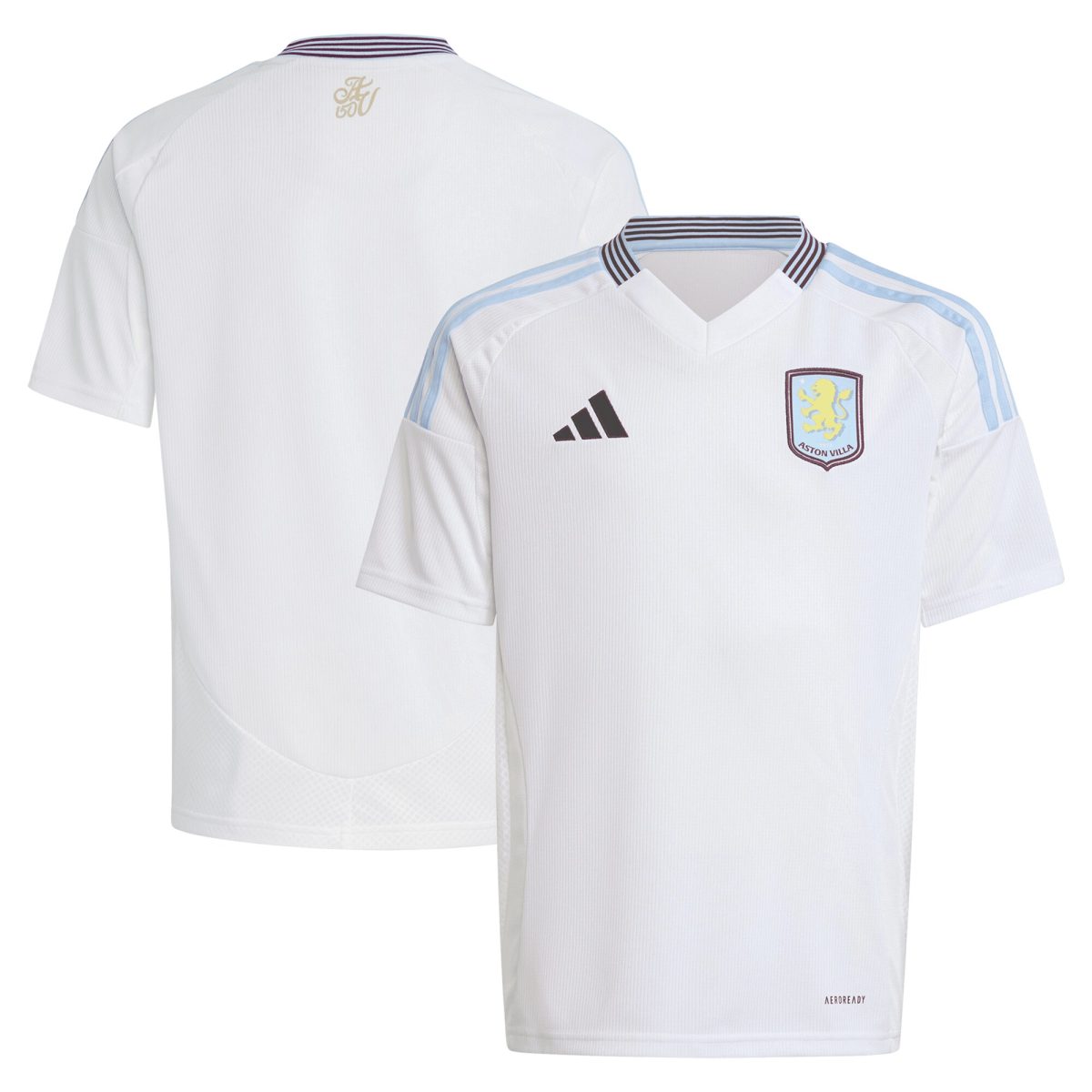 Aston Villa Shirts - aston villa adidas away shirt 2024-25 – kids with custom printing Collection of Official Fan Gear