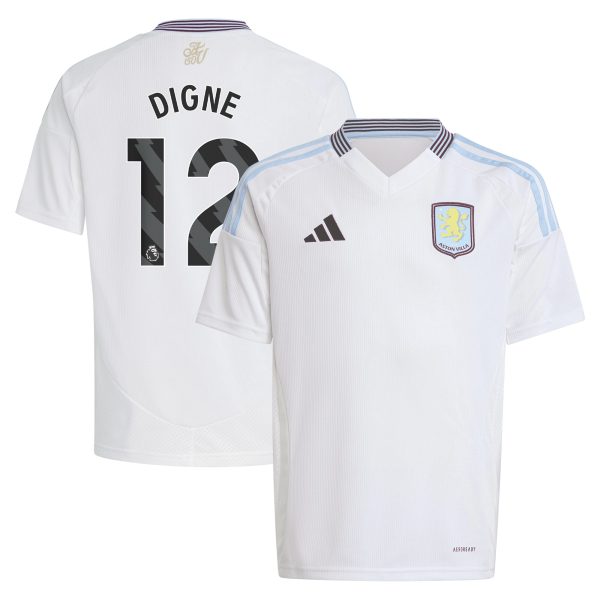Aston Villa Shirts - aston villa adidas away shirt 2024-25 – kids with digne 12 printing Collection of Official Fan Gear