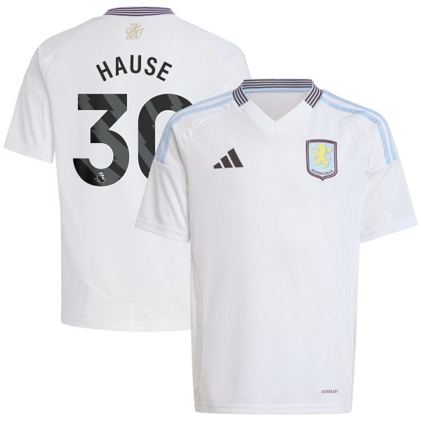 Aston Villa Shirts - aston villa adidas away shirt 2024-25 – kids with hause 30 printing Collection of Official Fan Gear