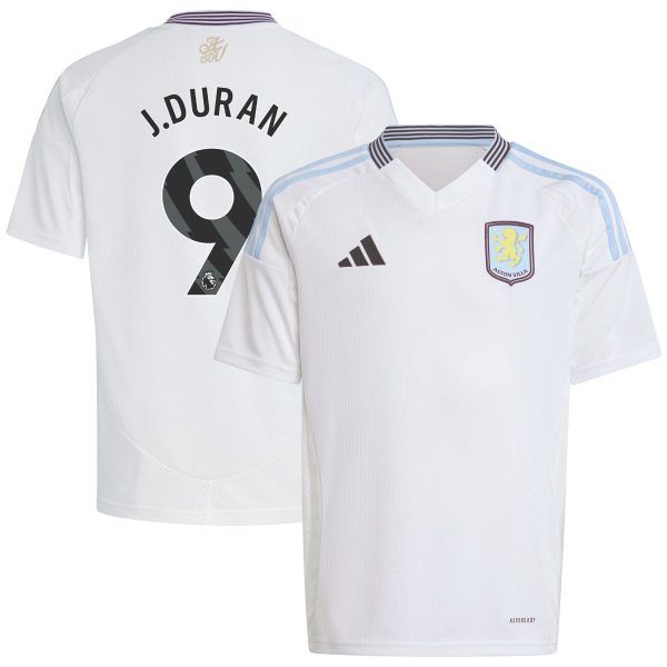 Aston Villa Shirts - aston villa adidas away shirt 2024-25 – kids with j.duran 9 printing Collection of Official Fan Gear