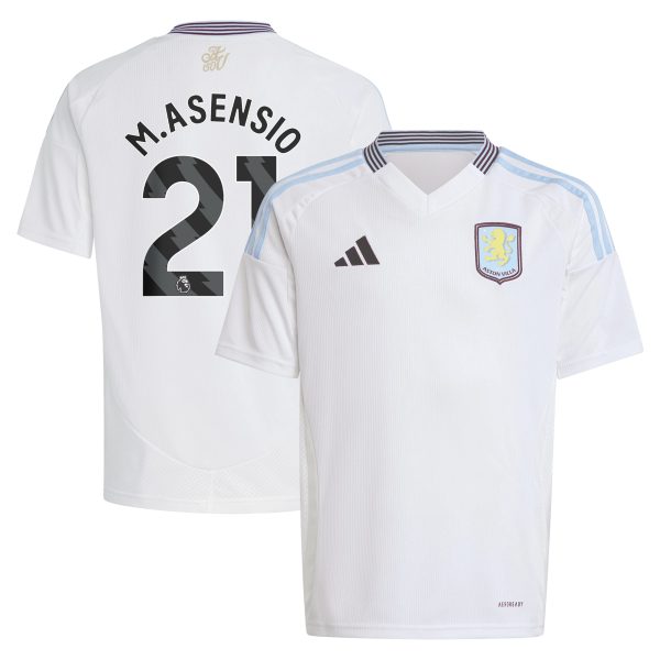 Aston Villa Shirts - aston villa adidas away shirt 2024-25 – kids with m.asensio 21 printing Collection of Official Fan Gear