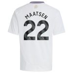 Aston Villa Shirts - aston villa adidas away shirt 2024-25 – kids with maatsen 22 printing Collection of Official Fan Gear