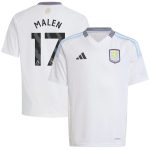 Aston Villa Shirts - aston villa adidas away shirt 2024-25 – kids with malen 17 printing Collection of Official Fan Gear