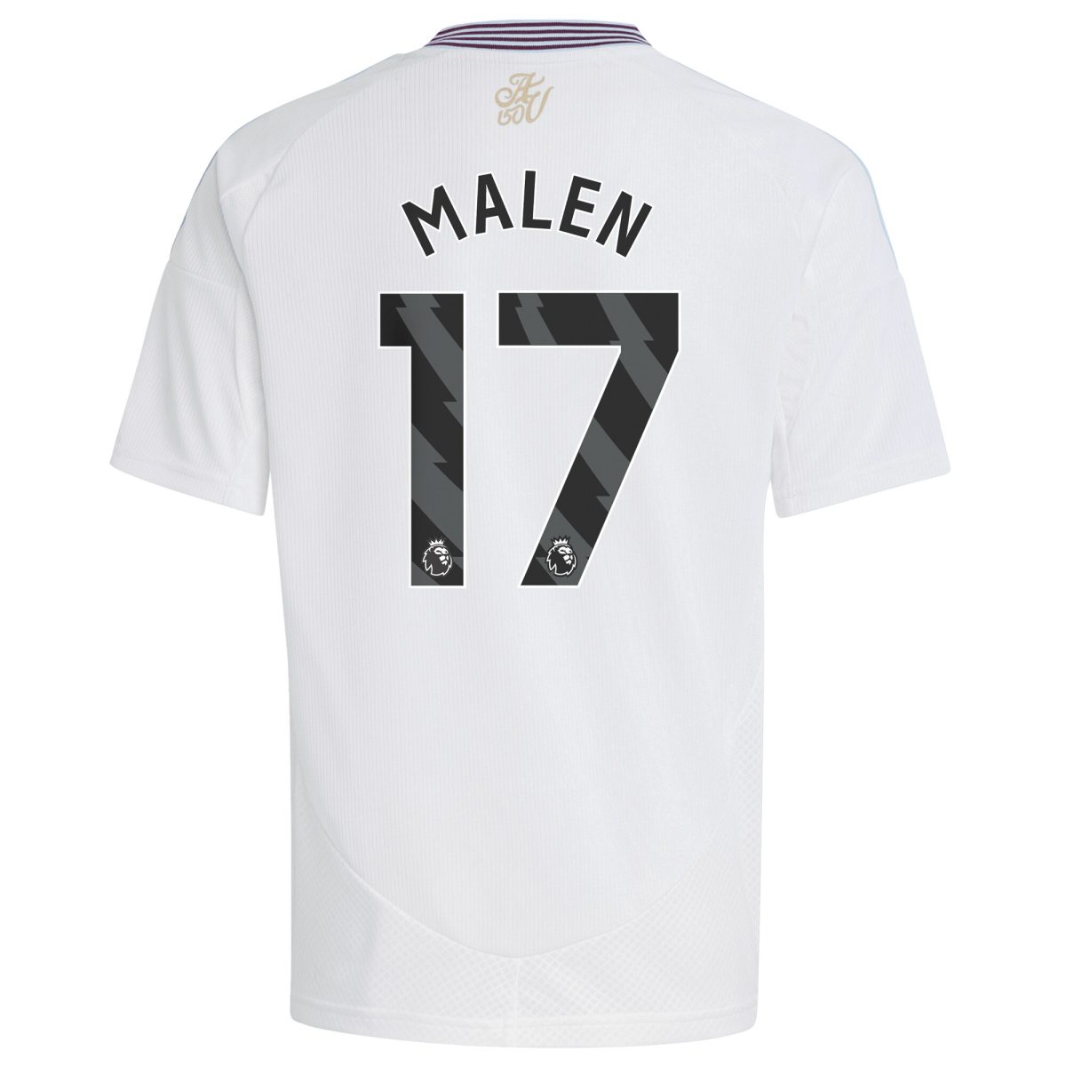 Aston Villa Shirts - aston villa adidas away shirt 2024-25 – kids with malen 17 printing Collection of Official Fan Gear