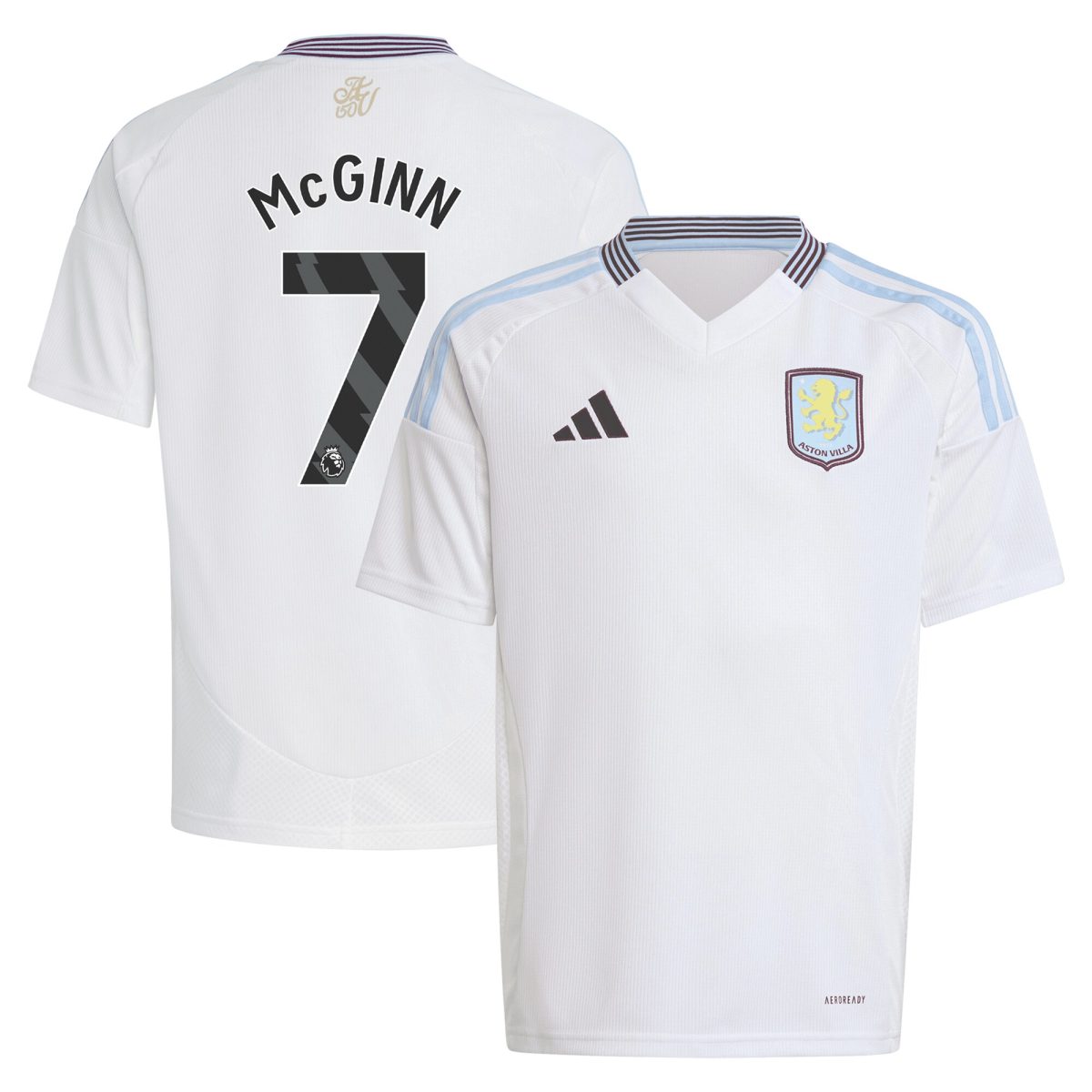 Aston Villa Shirts - aston villa adidas away shirt 2024-25 – kids with mcginn 7 printing Collection of Official Fan Gear