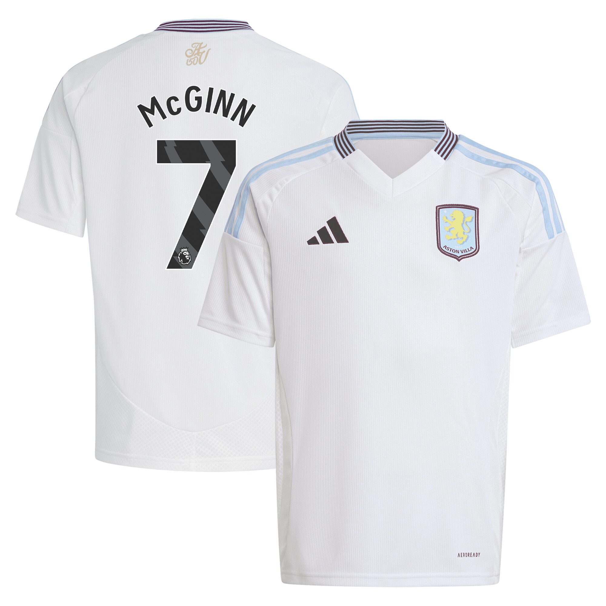 Aston Villa Shirts - aston villa adidas away shirt 2024-25 – kids with mcginn 7 printing Collection of Official Fan Gear