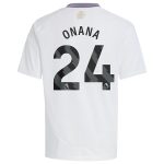Aston Villa Shirts - aston villa adidas away shirt 2024-25 – kids with onana 24 printing Collection of Official Fan Gear