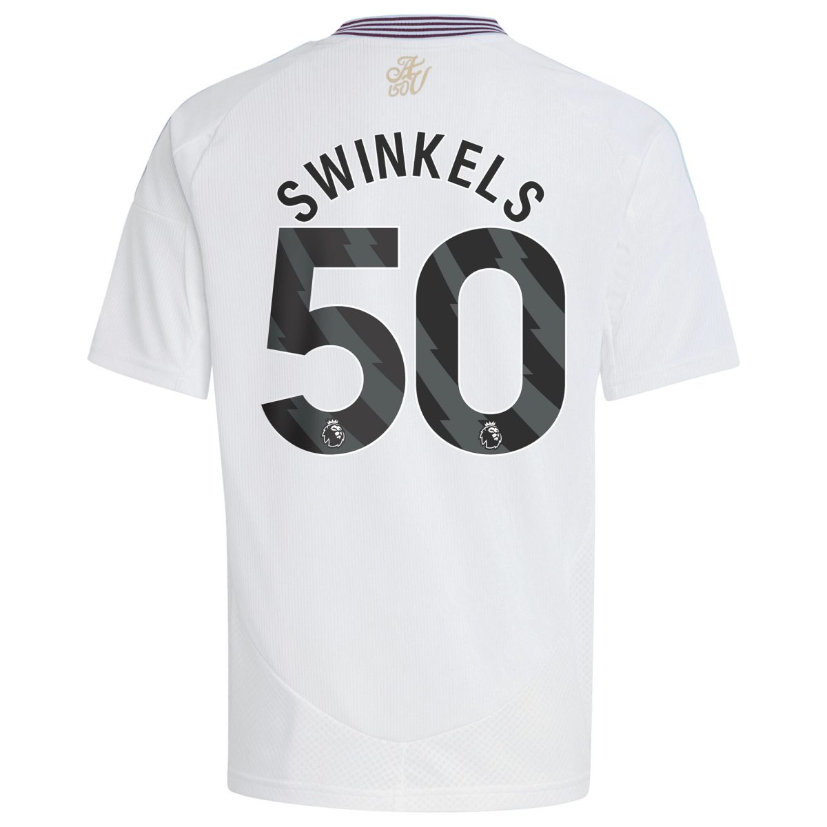 Aston Villa Shirts - aston villa adidas away shirt 2024-25 – kids with swinkels 50 printing Collection of Official Fan Gear