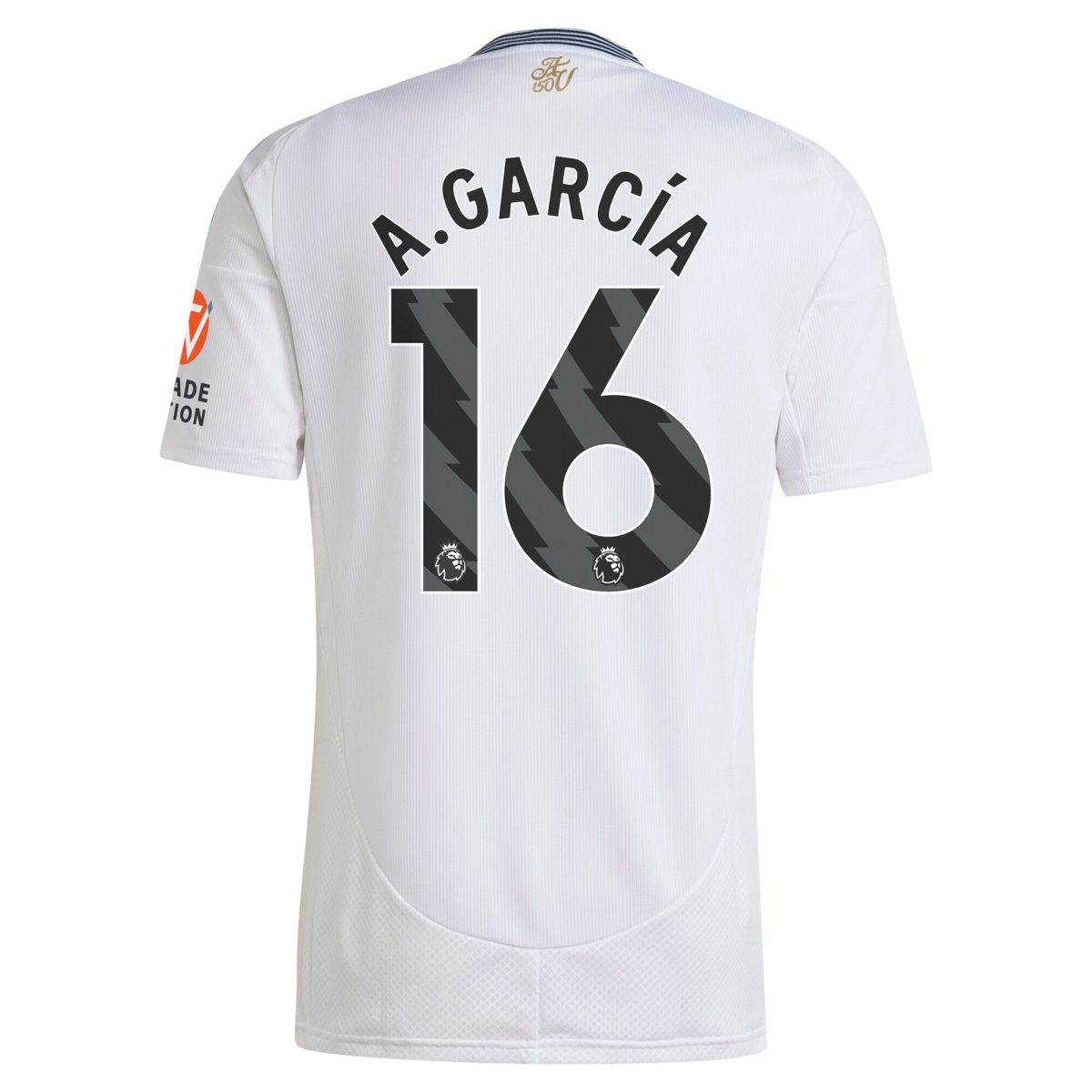 Aston Villa Shirts - aston villa adidas away shirt 2024-25 with a.garcía 16 printing Collection of Official Fan Gear