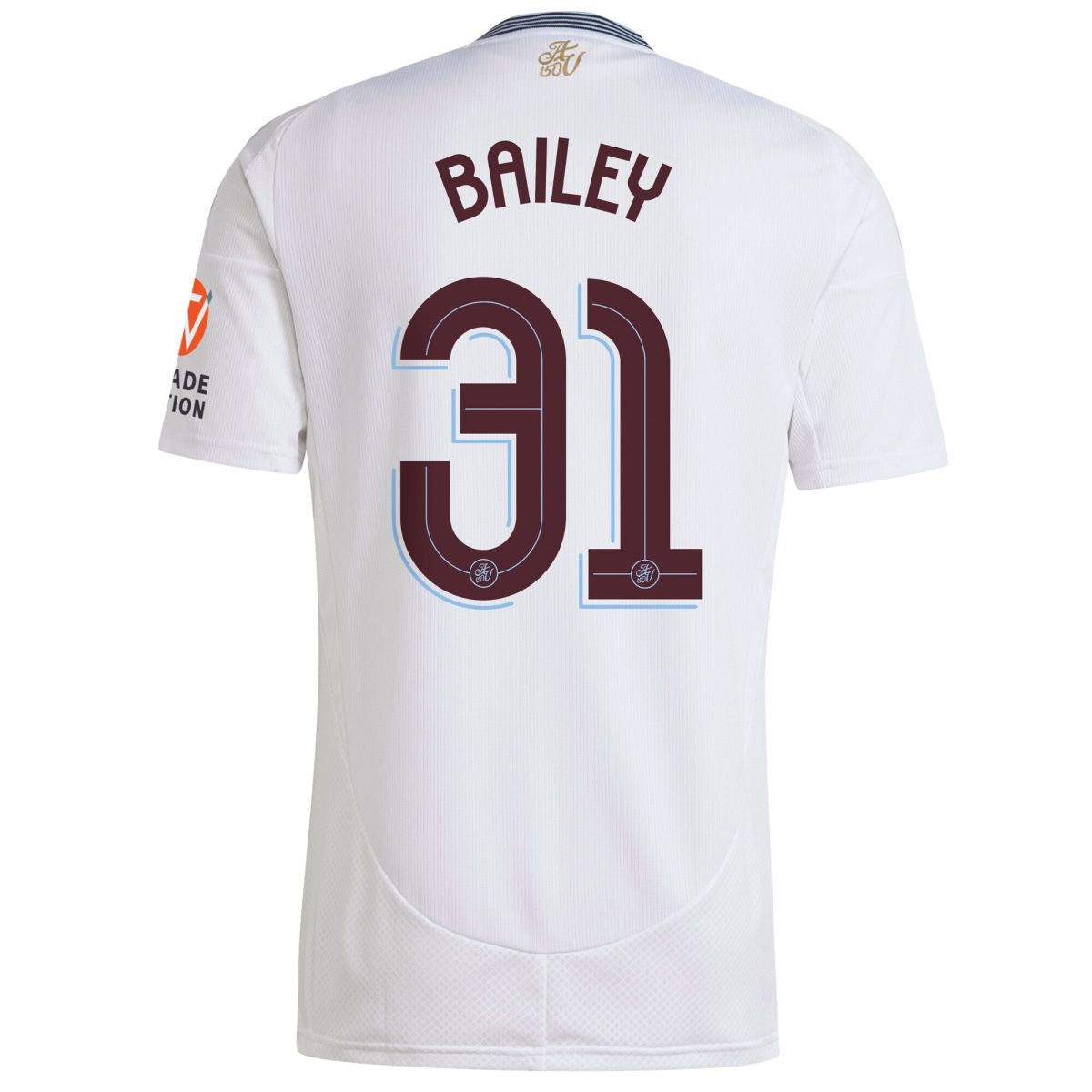 Aston Villa Shirts - aston villa adidas away shirt 2024-25 with bailey 31 cup printing Collection of Official Fan Gear