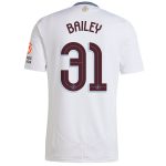 Aston Villa Shirts - aston villa adidas away shirt 2024-25 with bailey 31 cup printing Collection of Official Fan Gear