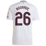 Aston Villa Shirts - aston villa adidas away shirt 2024-25 with bogarde 26 cup printing Collection of Official Fan Gear