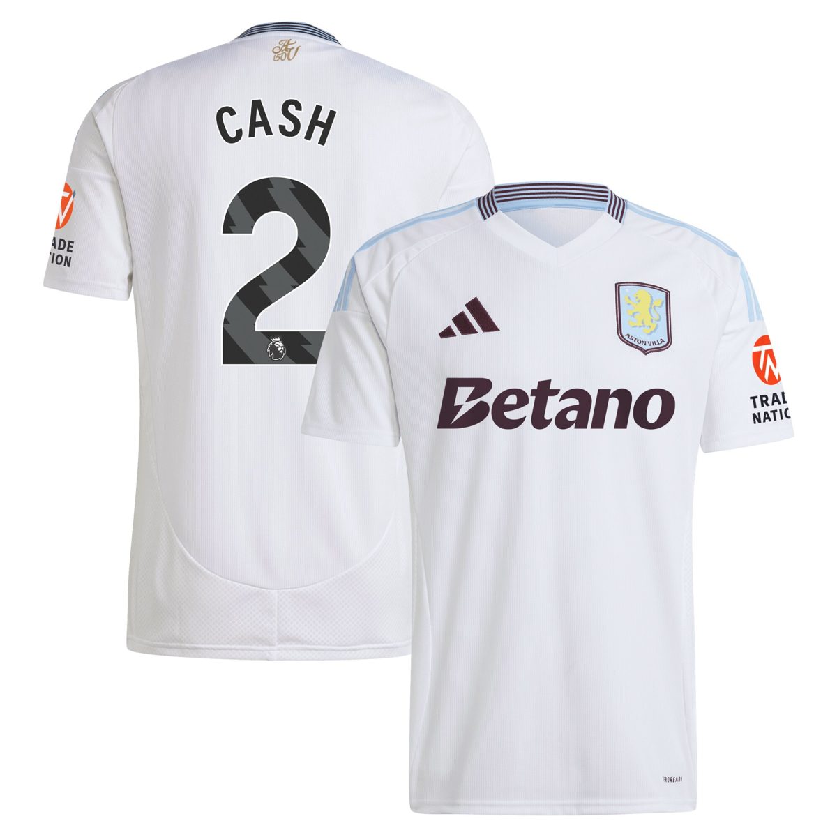 Aston Villa Shirts - aston villa adidas away shirt 2024-25 with cash 2 printing Collection of Official Fan Gear