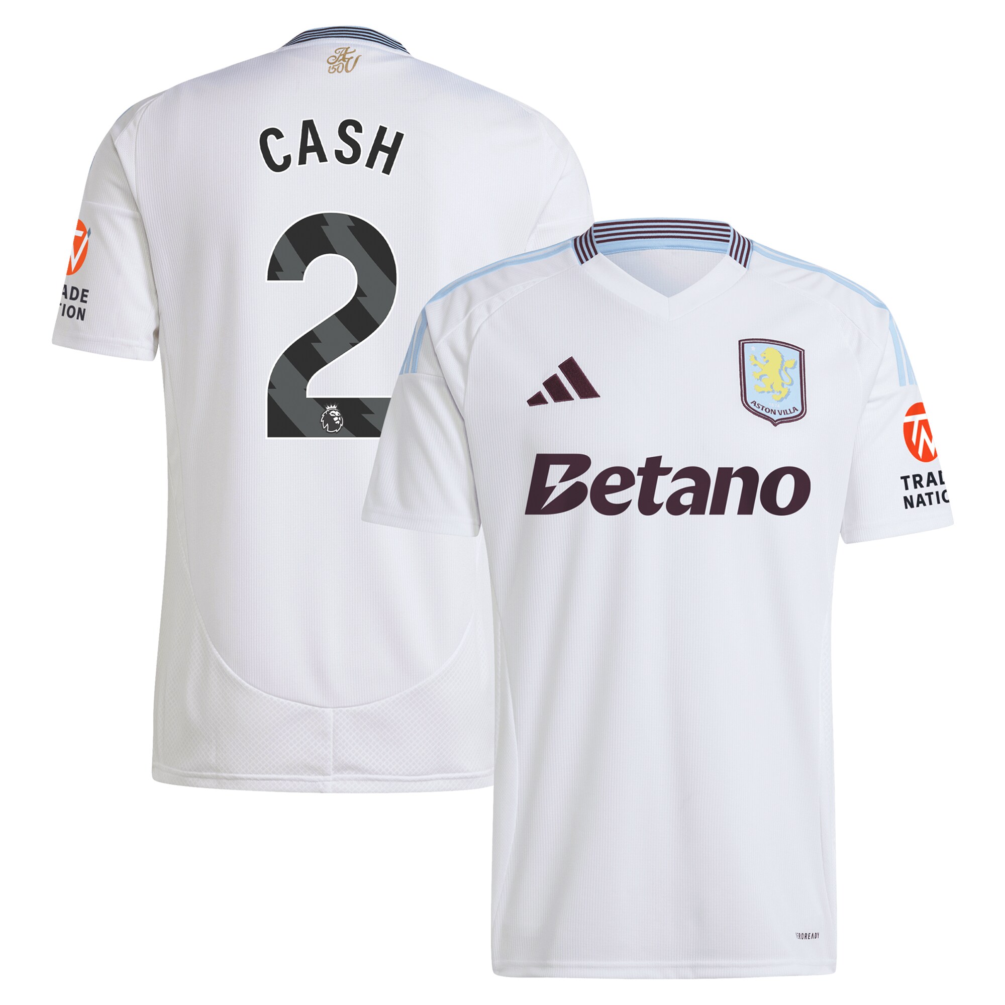 Aston Villa Shirts - aston villa adidas away shirt 2024-25 with cash 2 printing Collection of Official Fan Gear