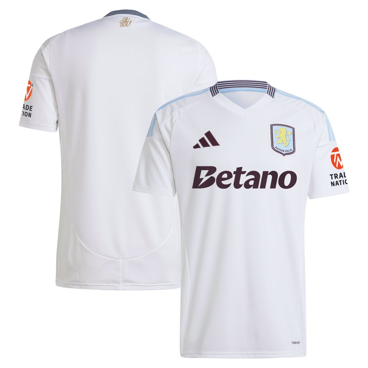 Aston Villa Shirts - aston villa adidas away shirt 2024-25 with custom printing Collection of Official Fan Gear