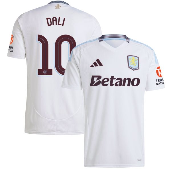 Aston Villa Shirts - aston villa adidas away shirt 2024-25 with dali 10 cup printing Collection of Official Fan Gear