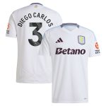 Aston Villa Shirts - aston villa adidas away shirt 2024-25 with diego carlos 3 printing Collection of Official Fan Gear
