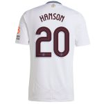 Aston Villa Shirts - aston villa adidas away shirt 2024-25 with hanson 20 cup printing Collection of Official Fan Gear