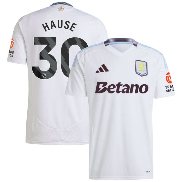 Aston Villa Shirts - aston villa adidas away shirt 2024-25 with hause 30 printing Collection of Official Fan Gear