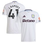 Aston Villa Shirts - aston villa adidas away shirt 2024-25 with j. ramsey 41 printing Collection of Official Fan Gear