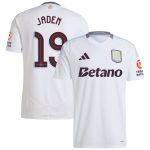 Aston Villa Shirts - aston villa adidas away shirt 2024-25 with jaden 19 cup printing Collection of Official Fan Gear