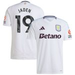 Aston Villa Shirts - aston villa adidas away shirt 2024-25 with jaden 19 printing Collection of Official Fan Gear