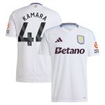 Aston Villa Shirts - aston villa adidas away shirt 2024-25 with kamara 44 printing Collection of Official Fan Gear