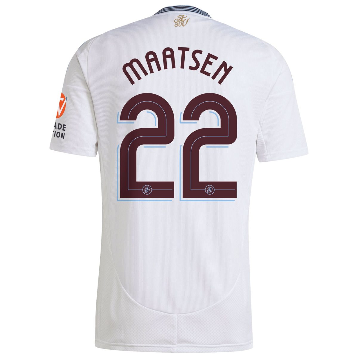 Aston Villa Shirts - aston villa adidas away shirt 2024-25 with maatsen 22 cup printing Collection of Official Fan Gear